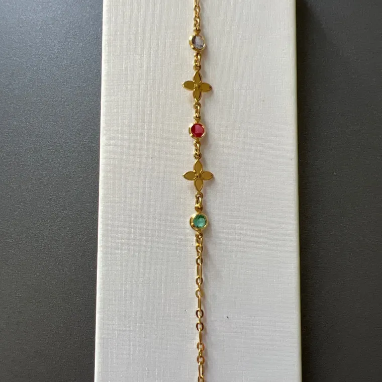 PULSEIRA FLORZINHA PEDRAS COLOR PULSEIRA FLORZINHA PEDRAS COLOR