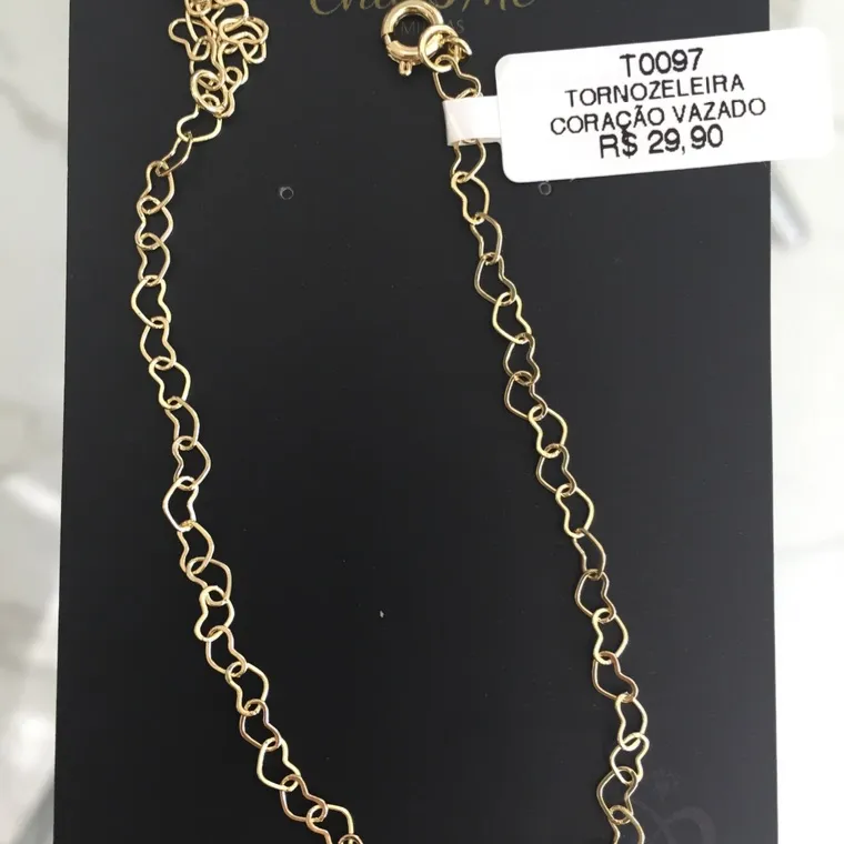 TORNOZELEIRA CORAÇÃO VAZADO TORNOZELEIRA CORAÇÃO VAZADO