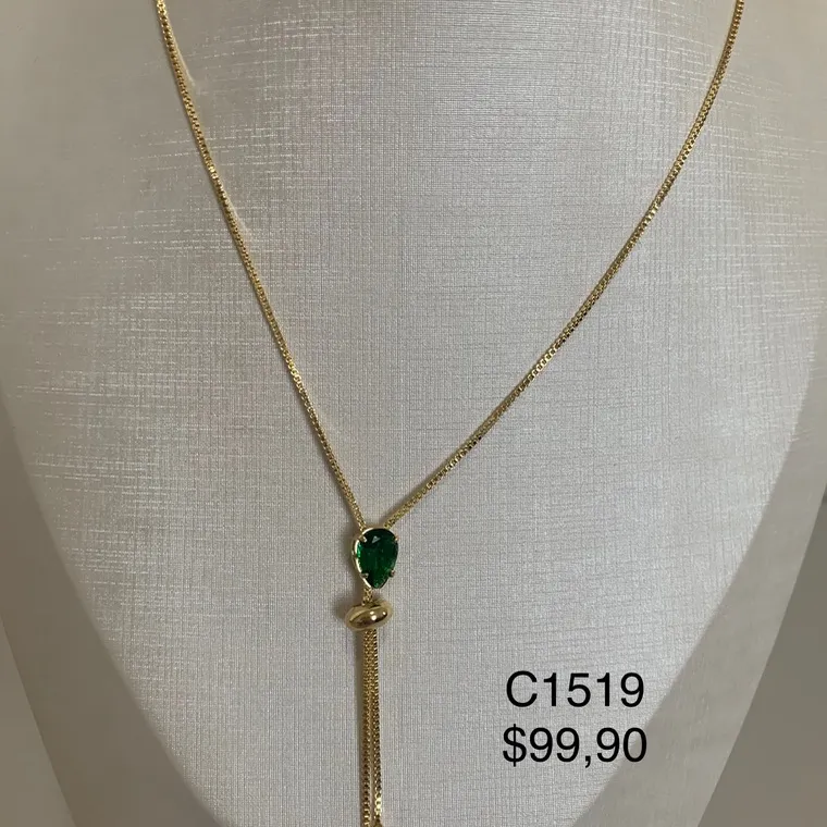 COLAR GRAVATINHA ESMERALDA COLAR GRAVATINHA ESMERALDA