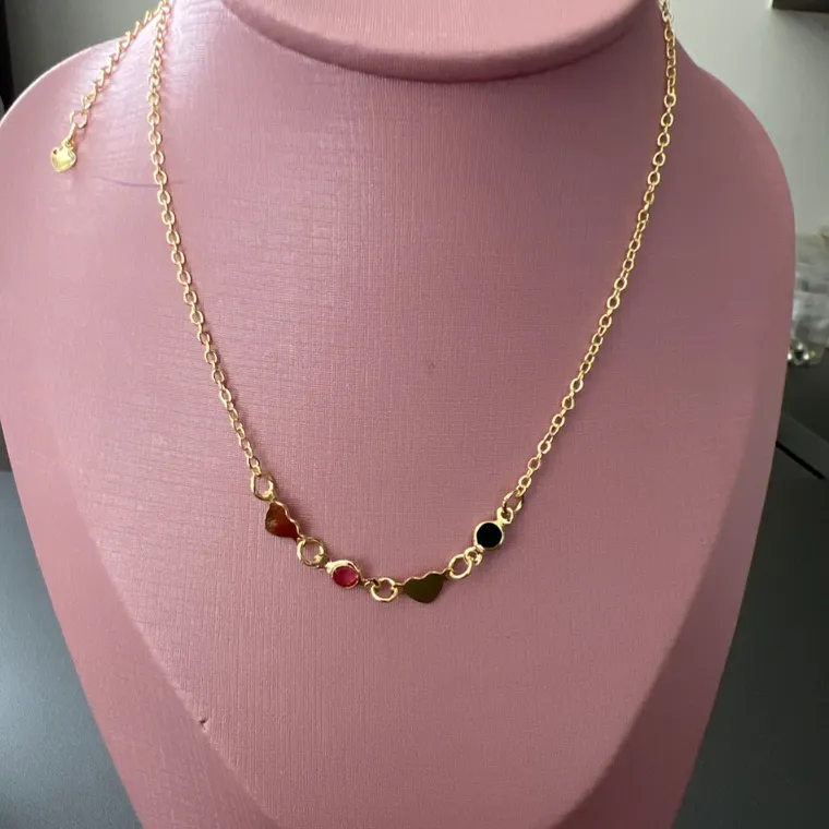 COLAR INFANTIL CORAÇÃO PEDRA