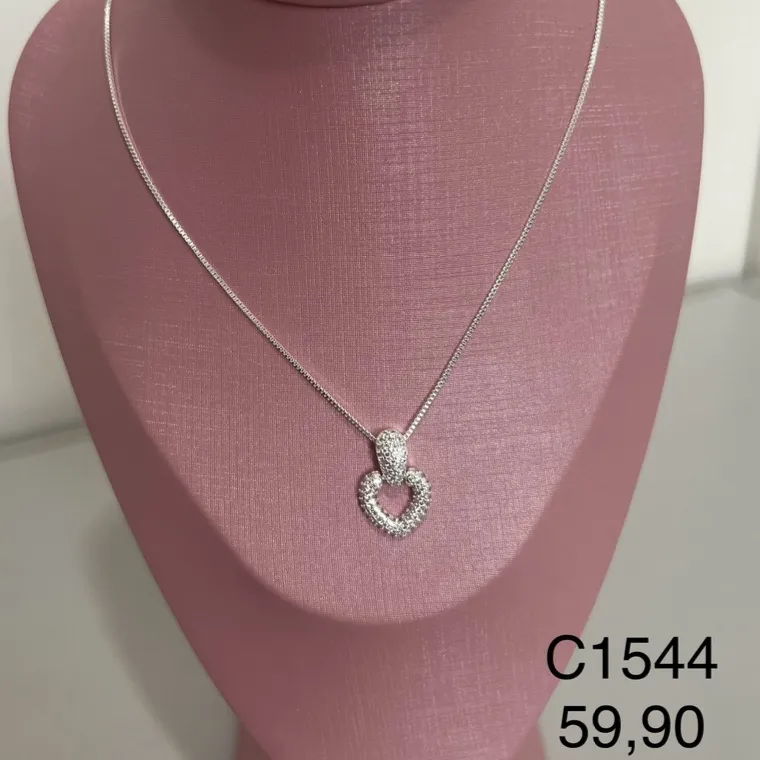 CORRENTE CORAÇÃO CRAVEJADO CORRENTE CORAÇÃO CRAVEJADO