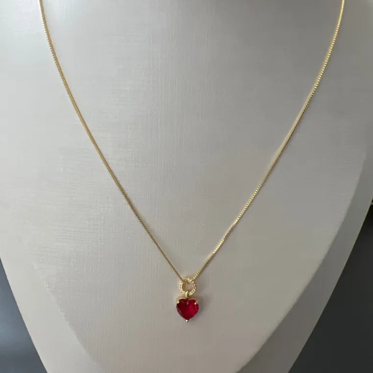 CORRENTE CORAÇÃO RUBI