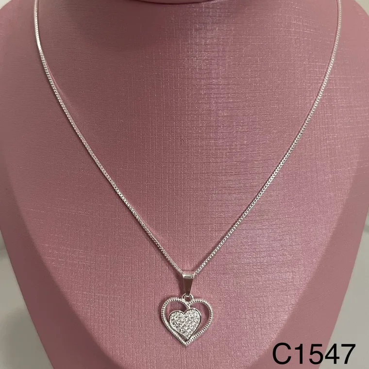 CORRENTE CORAÇÃO ZIRCONIAS CORRENTE CORAÇÃO ZIRCONIAS