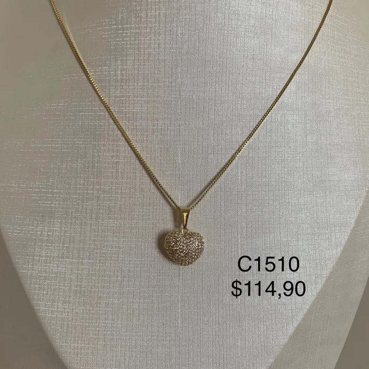 CORRENTE CORAÇÃO ZIRCONIAS CORRENTE CORAÇÃO ZIRCONIAS