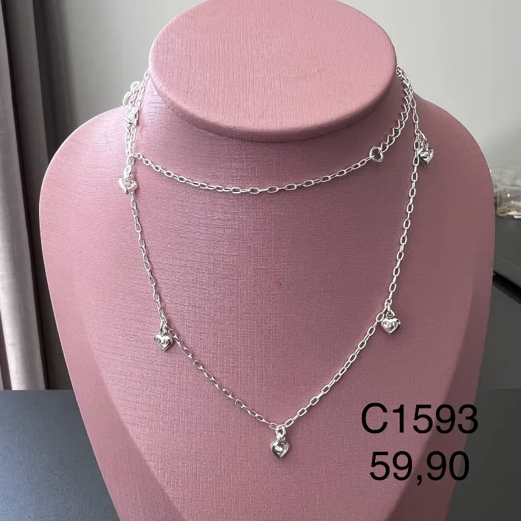 CORRENTE CORAÇÕES 50CM CORRENTE CORAÇÕES 50CM