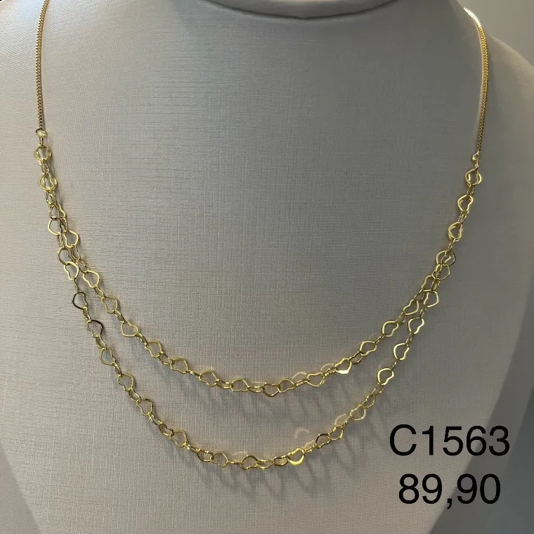 CORRENTE DUPLA CORAÇOES