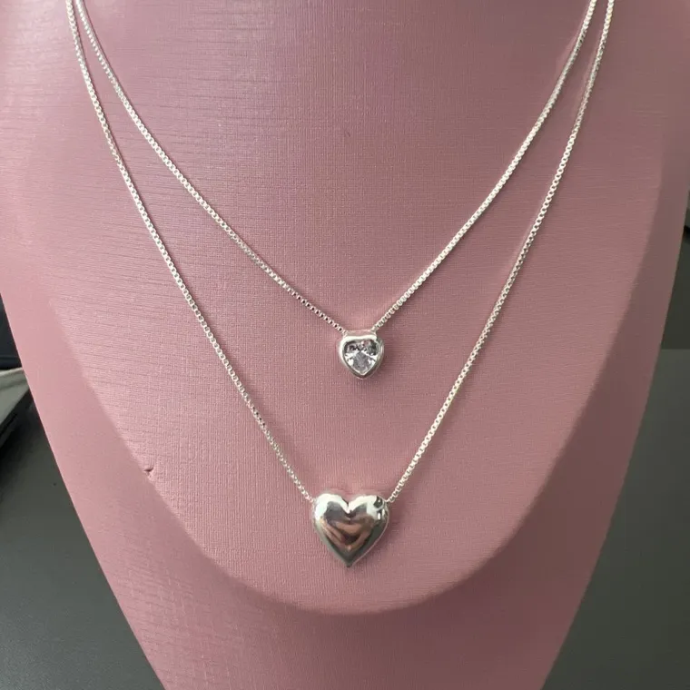 CORRENTE DUPLA CORAÇÕES CORRENTE DUPLA CORAÇÕES