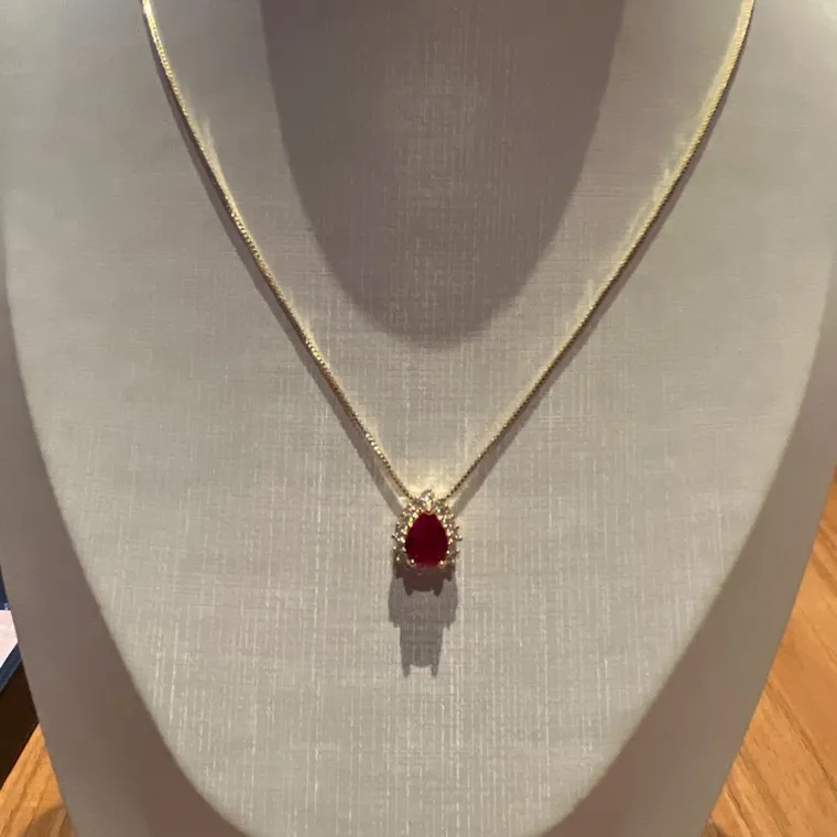 CORRENTE GOTA ESMERALDA ZIIRCONIAS