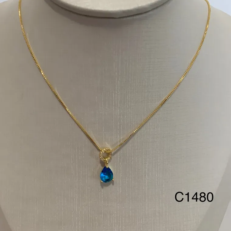 CORRENTE GOTA PEDRA ZIRC