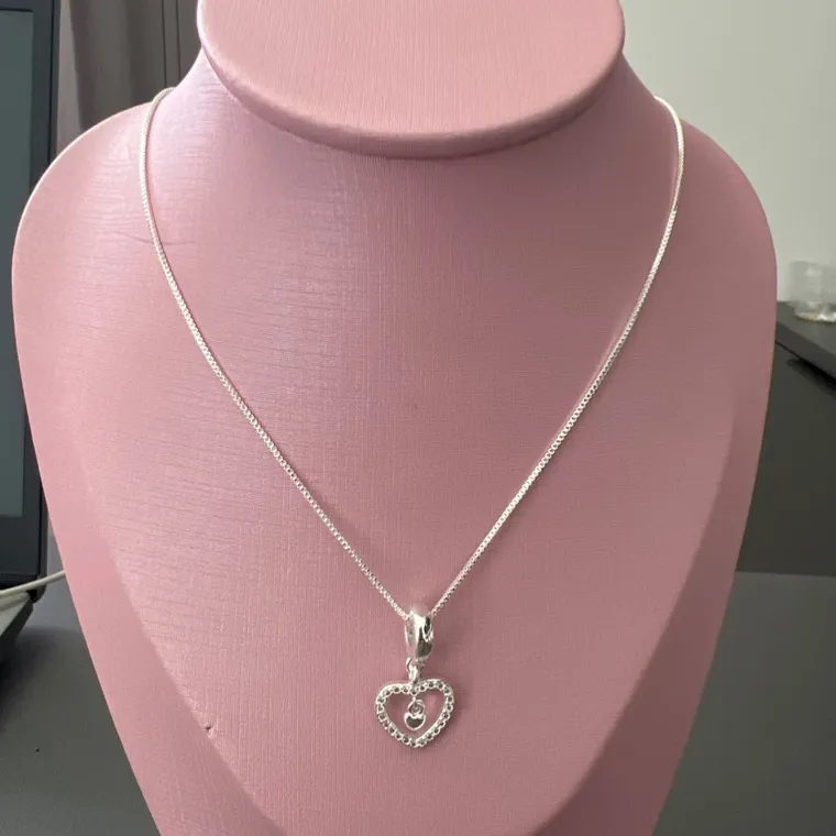 CORRENTE PINGENTE CORAÇÃO ZIRCONIAS CORRENTE PINGENTE CORAÇÃO ZIRCONIAS