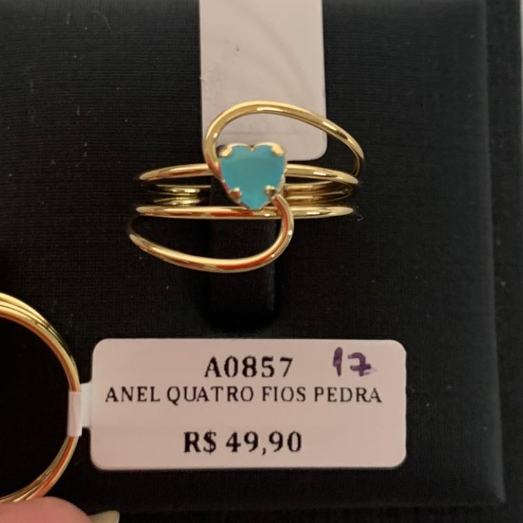 ANEL QUATRO FIOS PEDRA