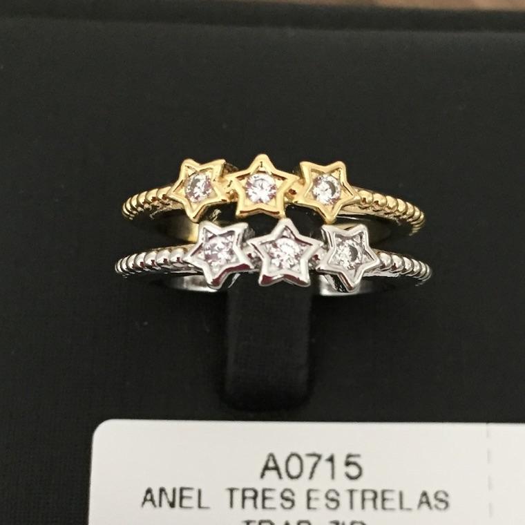 ANEL TRES ESTRELAS TRAB ZIR