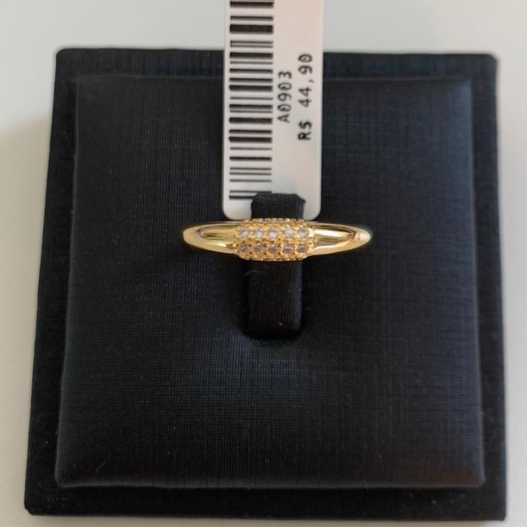 ANEL ZIRCONIAS [ T:24 - B:Ouro 18 k -  ]