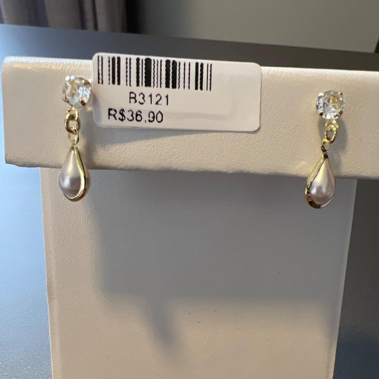 B3121 BRINCO PEDRA GOTA PEROLA
