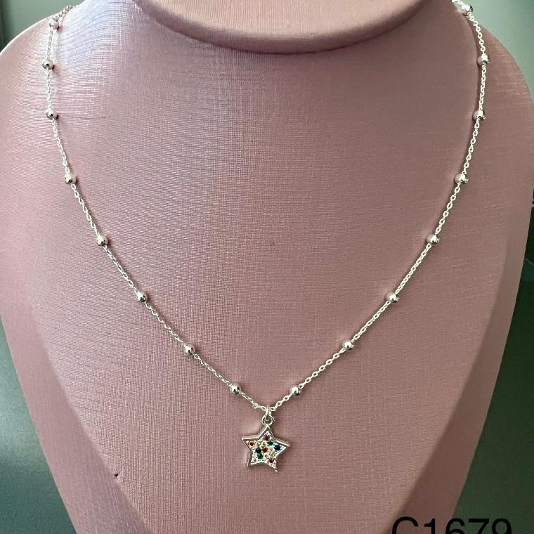 C1679 CORRENTE ESTRELA ZIRCONIAS COLOR