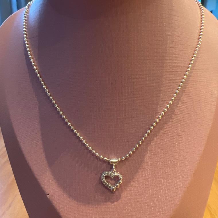 C1698 CHOKER BOLINHAS PING CORAÇÃO