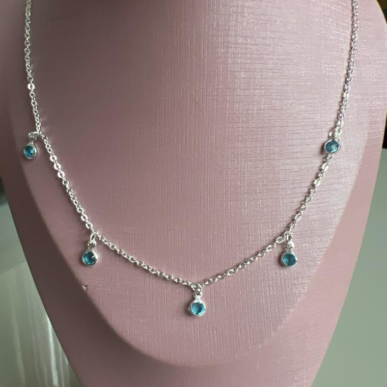 C1710 CHOKER PEDRA AZUL