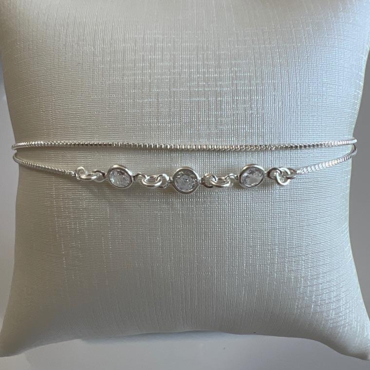 P1729 PULSEIRA DUPLA PEDRAS