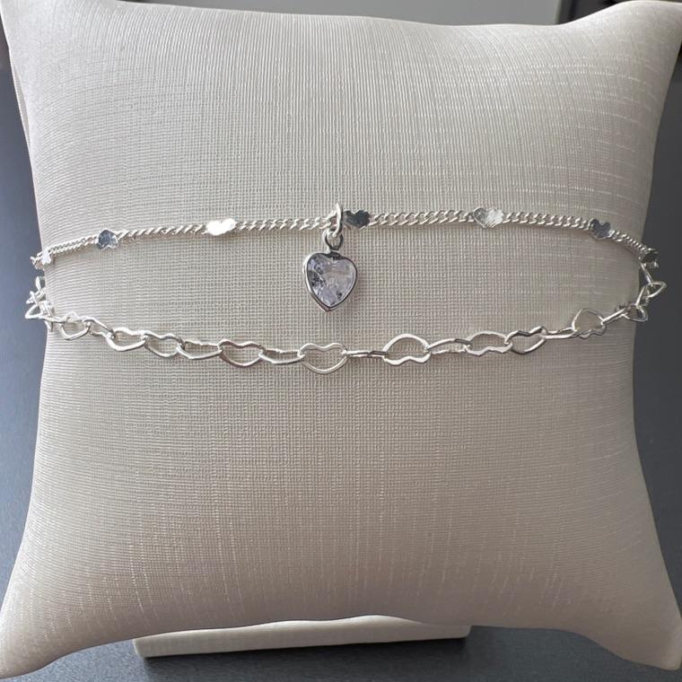 P1748 PULSEIRA DUPLA CORAÇOES PING