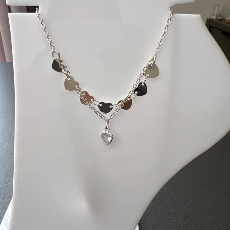 T0262 TORNOZELEIRA CORAÇÕES CHAPA PING COR