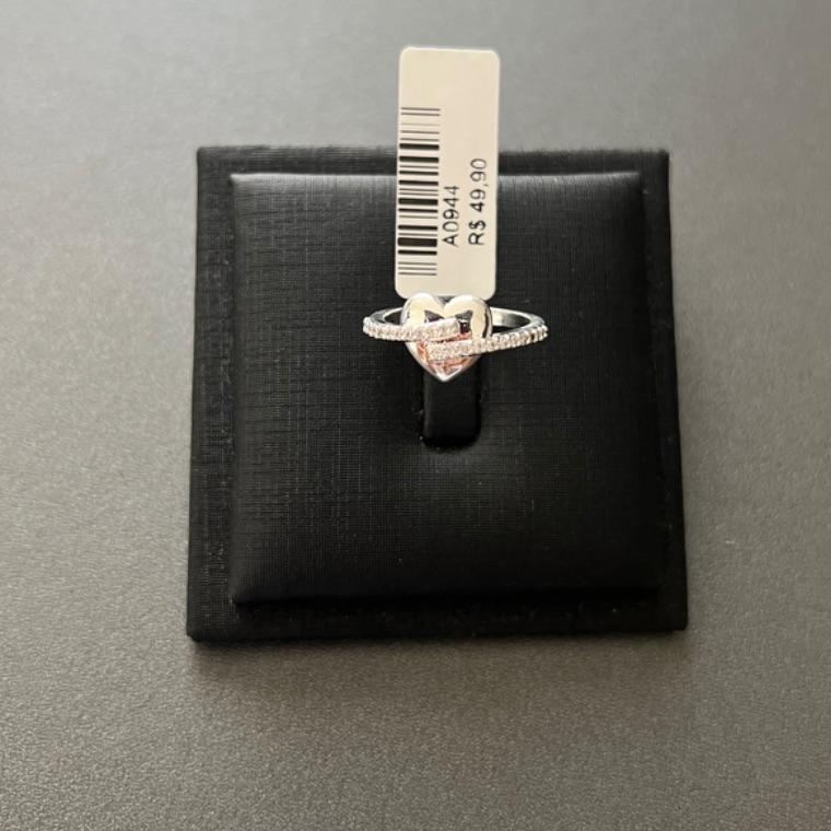 ANEL CORAÇÃO ZIRCONIAS