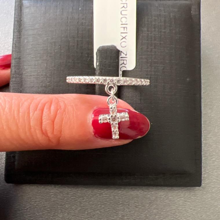 ANEL CRUCIFIXO ZIRCONIAS