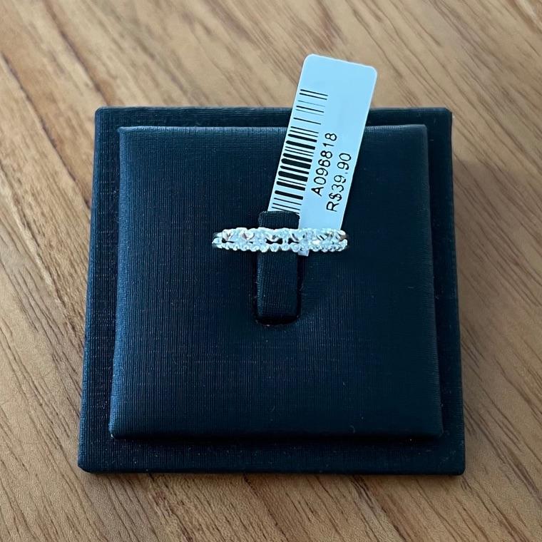 ANEL  DOIS FIOS CORAÇÃO ZIRC