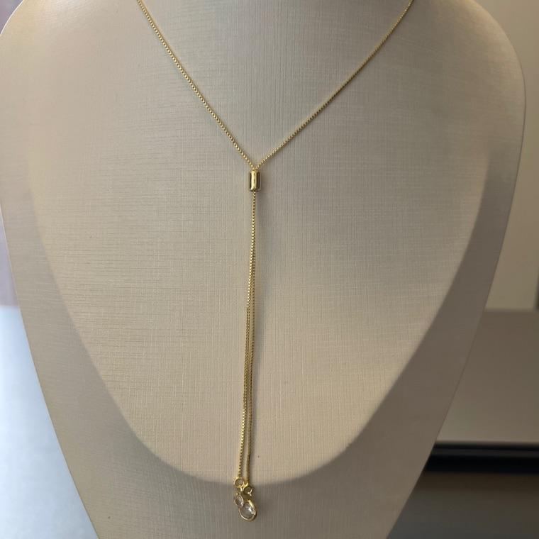 C1772 COLAR GRAVATINHA PEDRAS