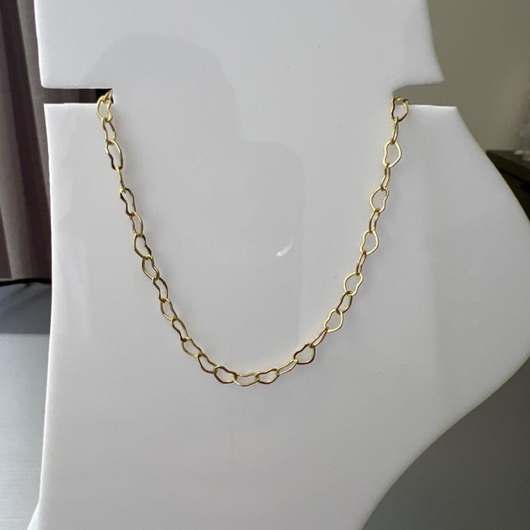 T0272 TORNOZELEIRA CORAÇÕES VAZADO