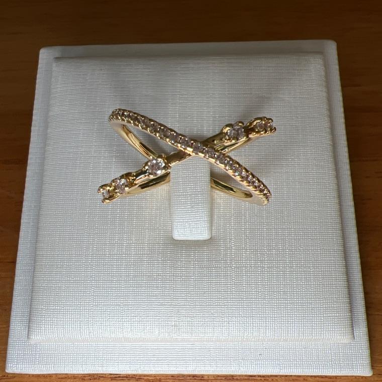 A1068 15 ANEL X PEDRAS ZIRCONIAS