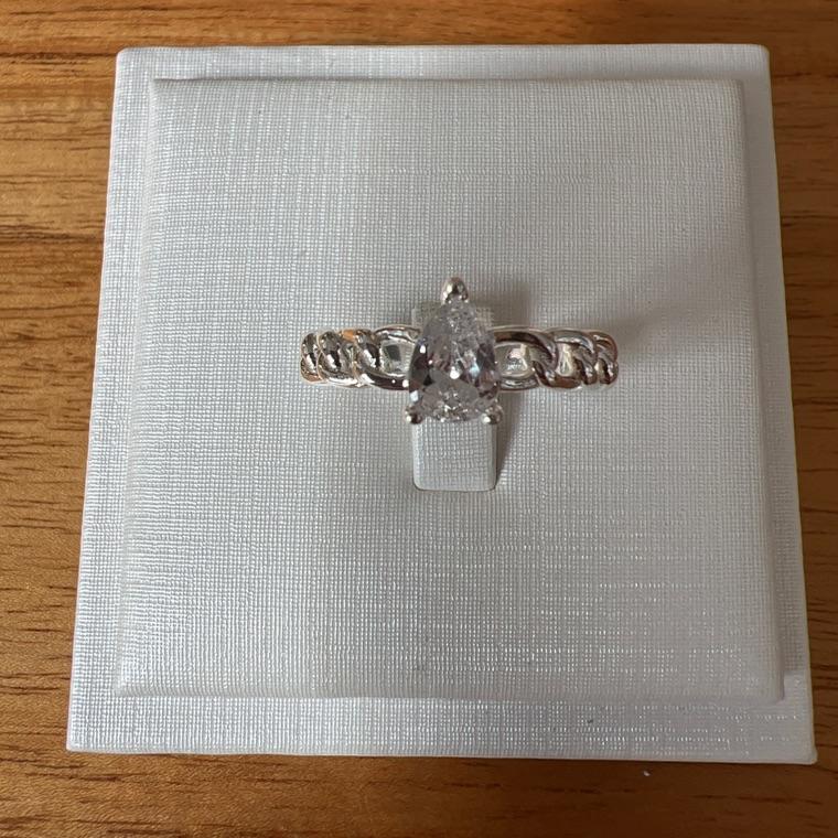 A1078 - 22 ANEL CORRENTE GOTA ZIRCONIA