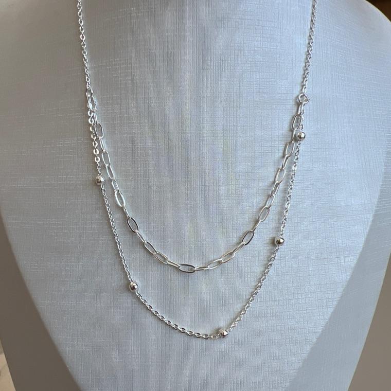 C1828 CHOKER DUPLO BOLAS ELOS