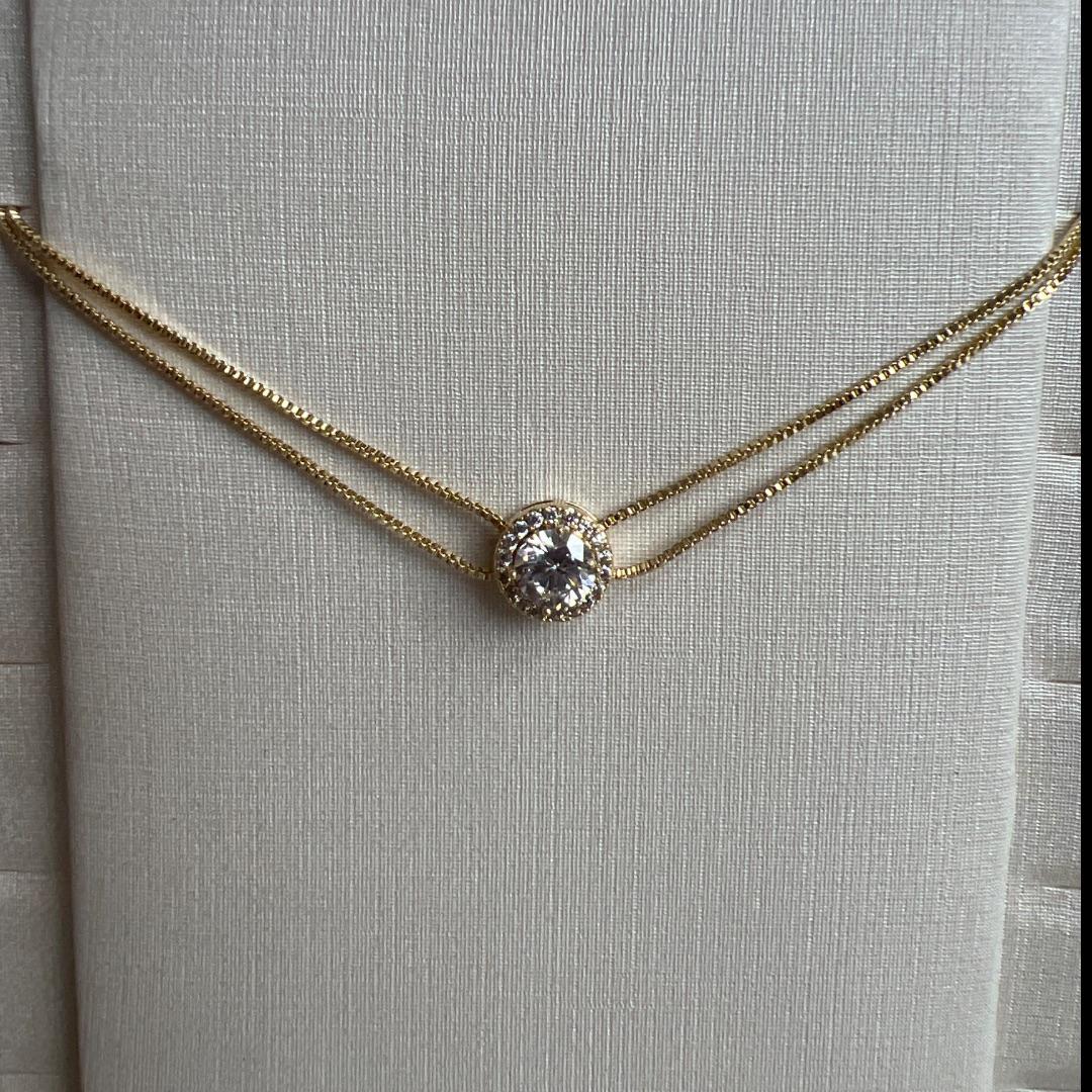P1850 PULSEIRA DOIS FIOS PEDRA ZIRCONIAS